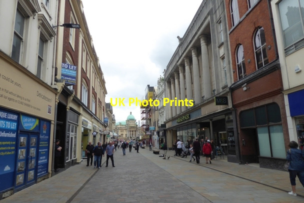 Photo 6"x4" Along Whitefriargate to City Hall Kingston upon Hull c2017