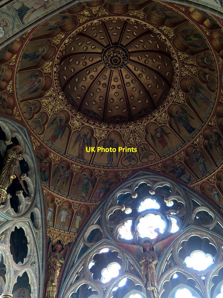 Photo 6"x4" Chancel roof, St Mary's Church, Studley Royal Aldfield c2017