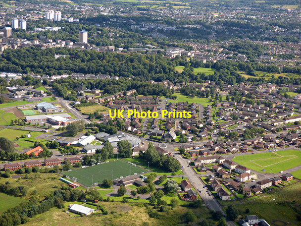 Photo 6"x4" Ferguslie Park from the air Paisley c2017