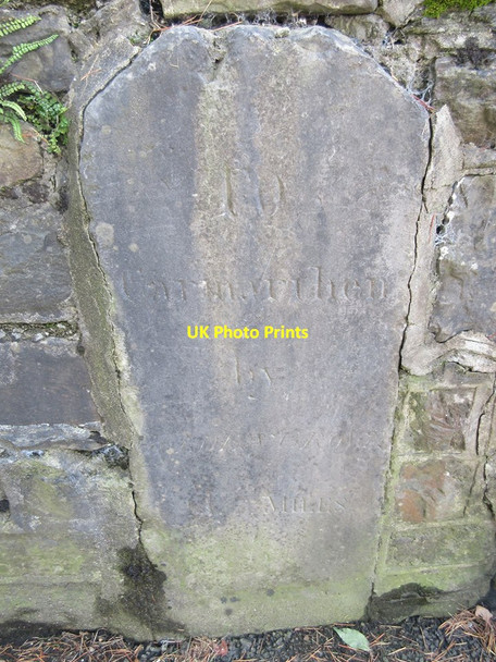 Photo 6"x4" Old Milestone by the A483, Rhosmaen Street, Llandeilo - (a) Llandeilo c2017