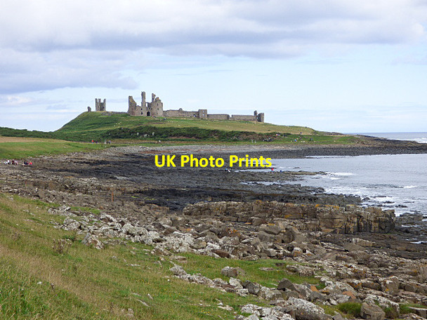 Photo 6"x4" Dunstanburgh Castle from the south Craster c2017