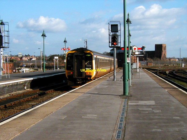 Photo 6"x4" A train for Birmingham departing from Shrewsbury Shrewsbury c2001