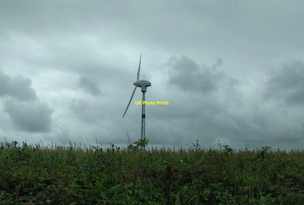 Photo 6"x4" Wind turbine next to the A30 Coldharbour\/SW7548 c2017