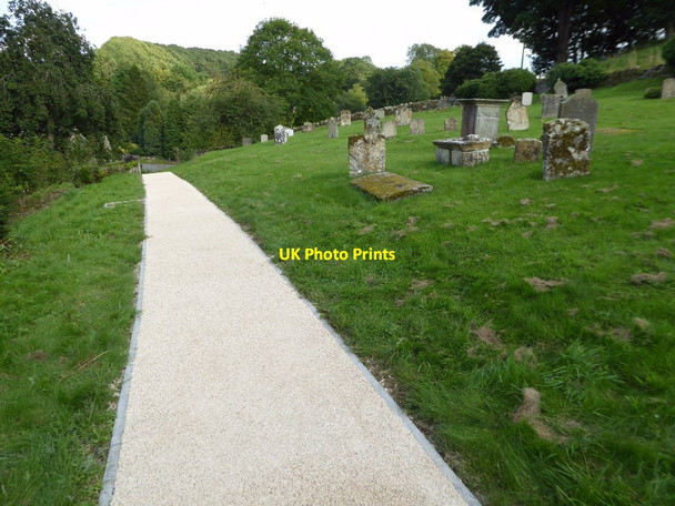 Photo 6"x4" New path in Compton Abdale churchyard Compton Abdale c2017