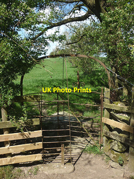 Photo 6"x4" Wrought iron kissing gate above High Bentham High Bentham c2017