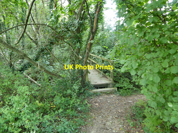 Photo 6"x4" Footbridge on path from Copthorne to Balcombe Road Crabbet Park c2017