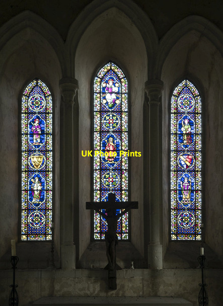 Photo 6"x4" St Stephen's Chapel, Bures - Stained glass window Bures c2017