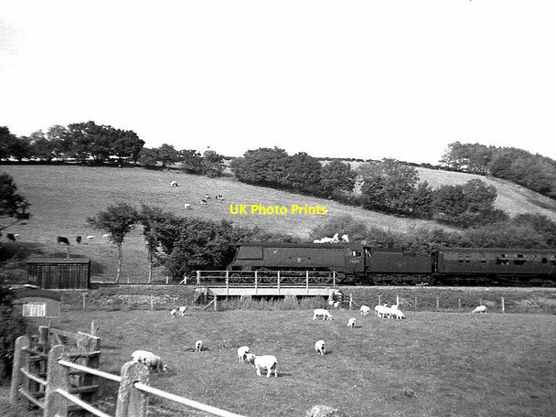 Photo 6"x4" A train for Barnstaple at Kingford Kingford\/SS6219 c1962