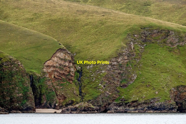 Photo 6"x4" Outer Djubidale, Saxa Vord, from the sea Burrafirth c2017
