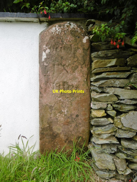Photo 6"x4" Old Milestone by the B11, Ballaragh, Isle of Man Ballaragh c2015