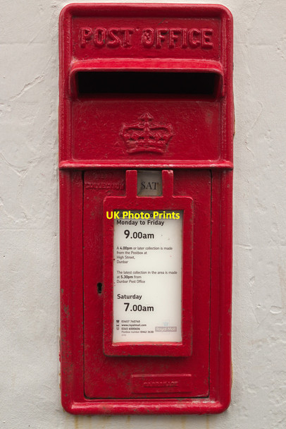Photo 6"x4" Scottish Crown Postbox, Victoria Street Dunbar c2017