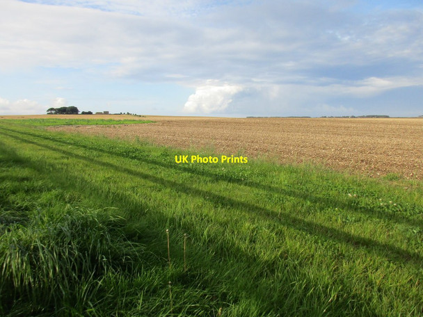 Photo 6"x4" Wolds field near Danebury Manor Fordon c2017