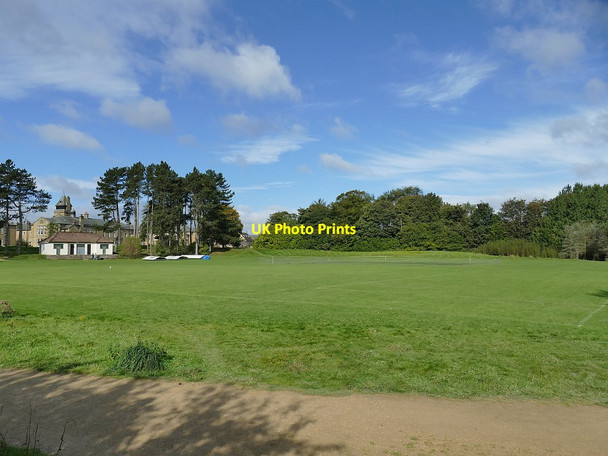 Photo 6"x4" Cricket ground on the edge of Chevin Park Guiseley c2020