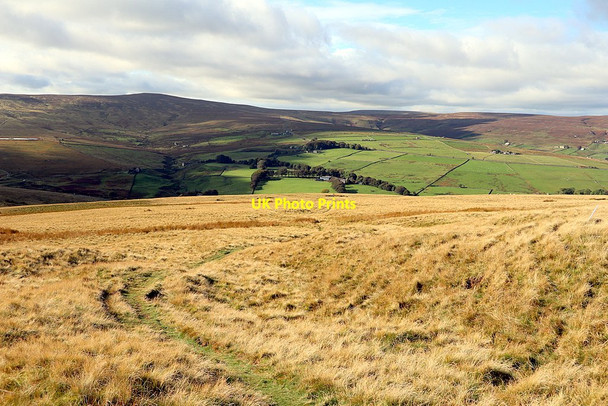 Photo 6"x4" Broad Way (bridleway) descents to River West Allen Dirt Pot c2020