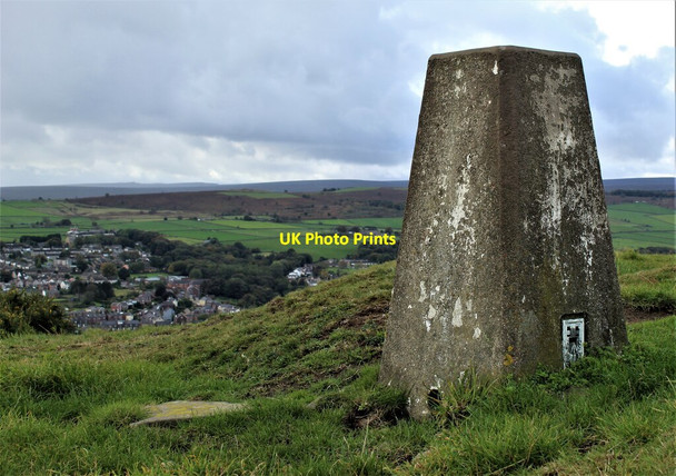 Photo 6"x4" Trig Point on Hunshelf Bank Stocksbridge c2020