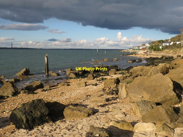 Photo 6"x4" Rocks at Gurnard, near Cowes Cowes c2020