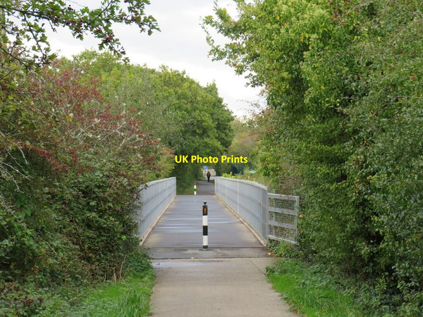 Photo 6"x4" Bridge on the Red Squirrel Trail near Newport Fairlee c2020