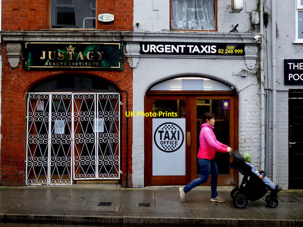Photo 6"x4" Justagy Beauty Institute \/ Urgent Taxis, Bridge Street, Omagh Omagh c2020
