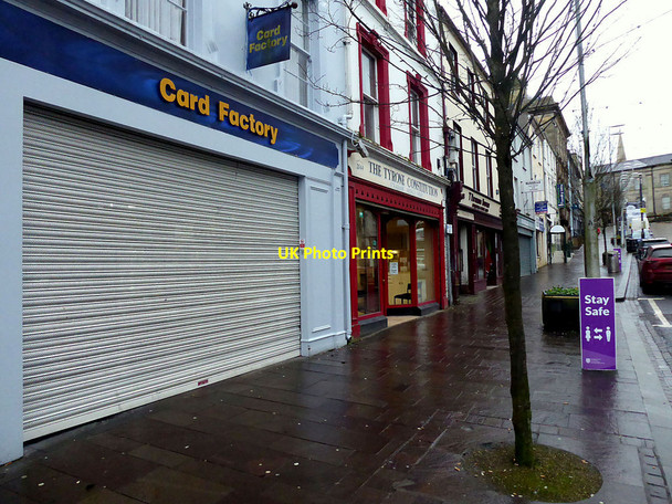 Photo 6"x4" Shutters down at Card Factory, High Street, Omagh Omagh c2020