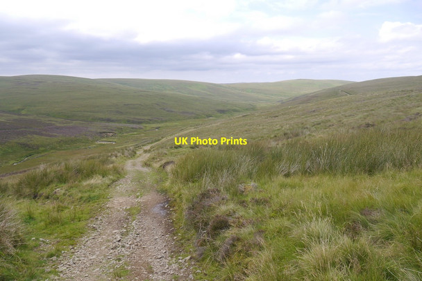 Photo 6"x4" Road off Hunt Law down to the Snar Water Leadhills c2020