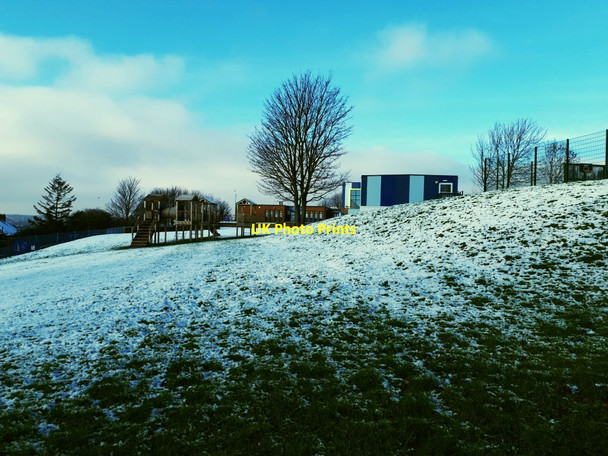 Photo 6"x4" Playing field of Bramley Park Academy  Pudsey\/SE2233 c2021
