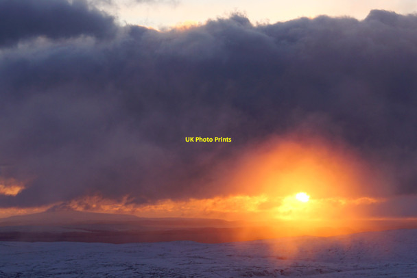 Photo 6"x4" Sunset from Saxa Vord Burrafirth c2021