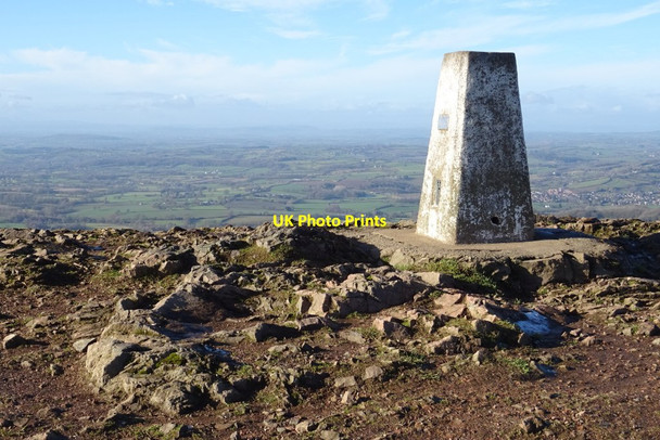 Photo 6"x4" Trig point on the Worcestershire Beacon Great Malvern c2021