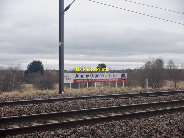 Photo 6"x4" Advertising, East Coast Main Line in Wallyford Musselburgh c2021