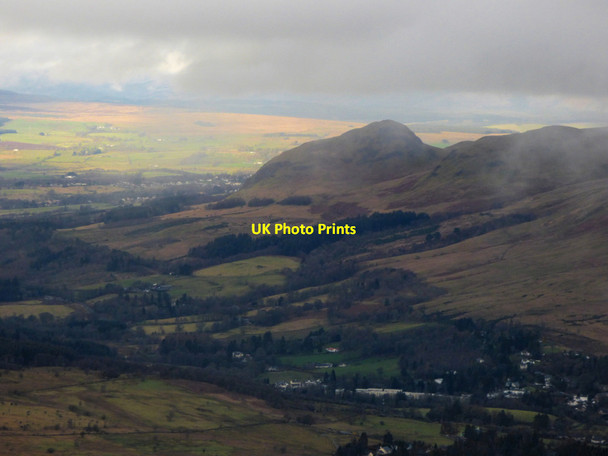 Photo 6"x4" Strathblane and Dumgoyne Hill from the air Strathbalne c2020