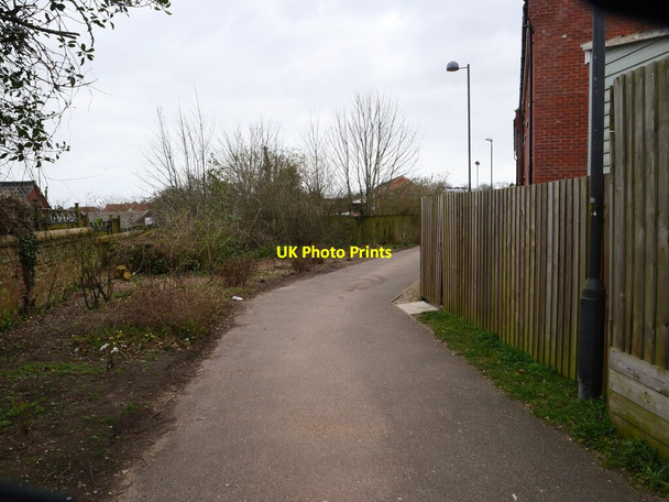 Photo 6"x4" Path to Supermarket North Walsham c2021