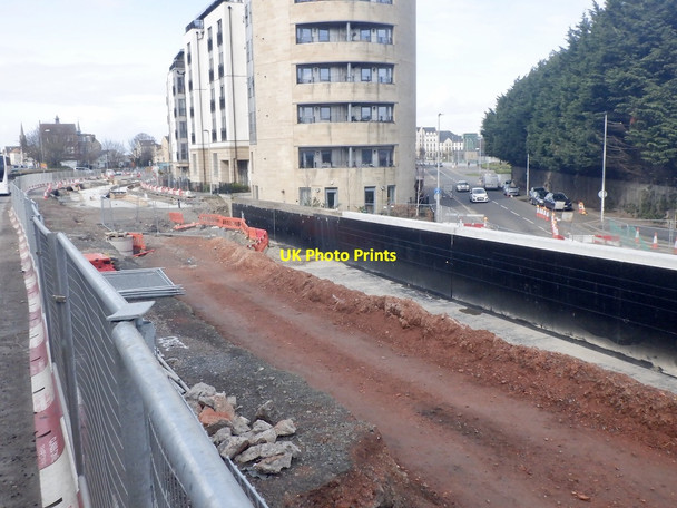 Photo 6"x4" Lindsay Road tramline construction Broughton\/NT2575 c2021