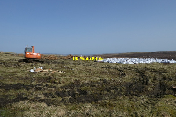 Photo 6"x4" Digger on Fleet Moss Oughtershaw c2021
