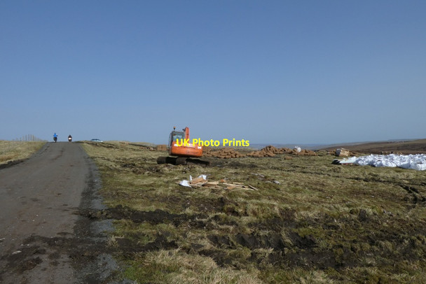 Photo 6"x4" Digger and Oughtershaw Road Oughtershaw c2021