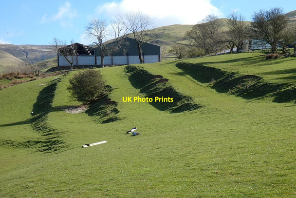 Photo 6"x4" Pasture with cultivation terraces, Ousby Townhead\/NY6334 c2021