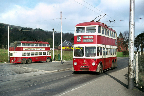 Photo 6"x4" Belfast Trolleybus 210 leaving Whitewell terminus - 1968 Newtownabbey c1968