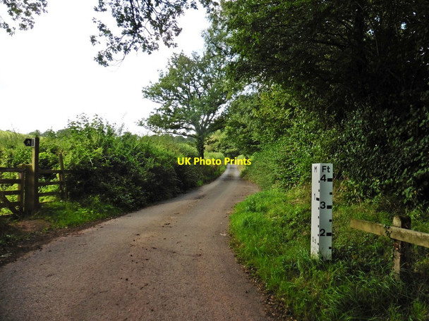 Photo 6"x4" Flood gauge near Shobrooke Lake Stockleigh Pomeroy c2017