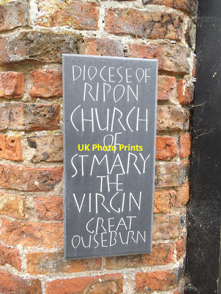 Photo 6"x4" Great Ouseburn - Church of St Mary the Virgin, plaque Great Ouseburn c2017