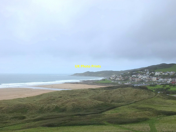 Photo 6"x4" Woolacombe Warren from Potters Hill Woolacombe c2017