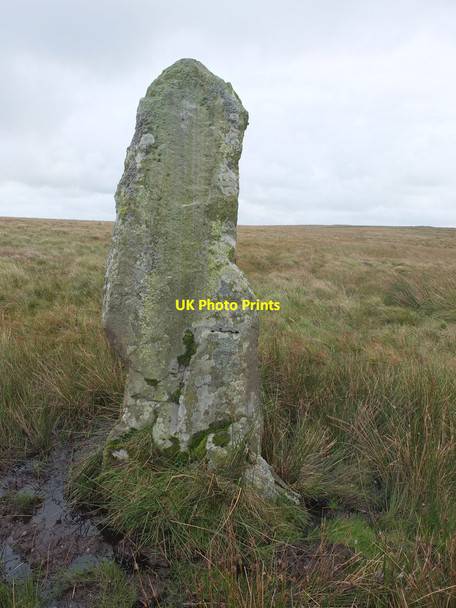 Photo 6"x4" The Long Stone, Challacombe Common, North Devon Swincombe c2017