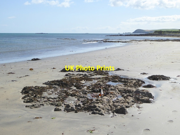 Photo 6"x4" Beach and rocks at the southern end of Clonea Strand Ballinroad c2017