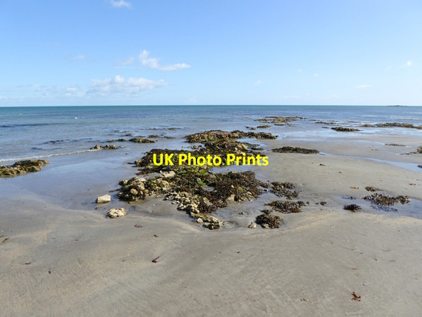 Photo 6"x4" Beach and rocks at the southern end of Clonea Strand Ballinroad c2017 P1