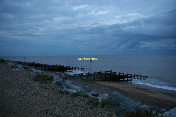 Photo 6"x4" Reinforcements to the shingle bank, Slaughden isthmus Aldeburgh c2017 P1