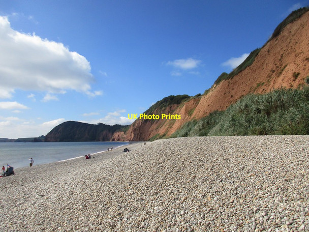 Photo 6"x4" The shoreline below Peak Hill, Sidmouth Sidmouth c2017