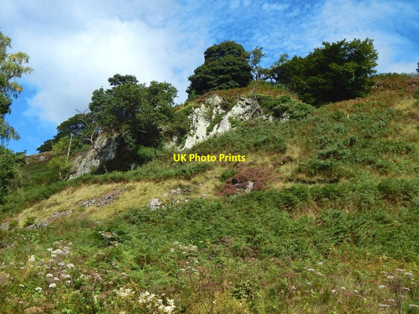 Photo 6"x4" Outcrops near a track to Loch Humphrey Bowling\/NS4473 c2017