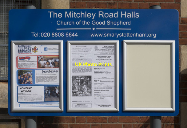 Photo 6"x4" The Good Shepherd, Minchley Road, Tottenham Hale, London N17 - Noticeboard Tottenham c2017