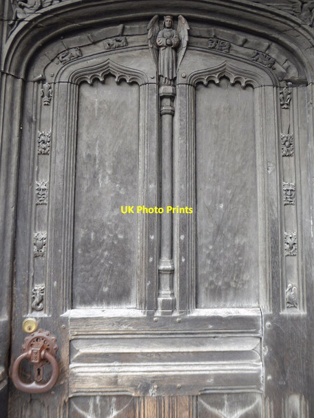 Photo 6"x4" Detail of the door to Cross House Tewkesbury c2017