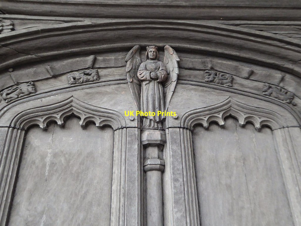 Photo 6"x4" Detail on the door to Cross House Tewkesbury c2017 P1