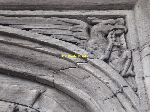 Photo 6"x4" Detail in the door frame of Cross House Tewkesbury c2017 P1
