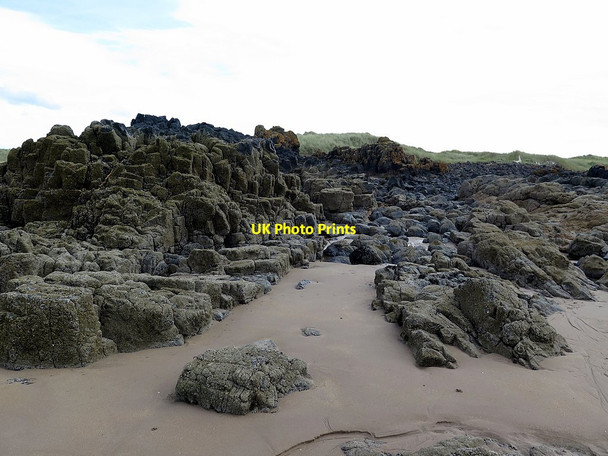 Photo 6"x4" Rocks below Gullane Dunes Dirleton\/NT5183 c2017