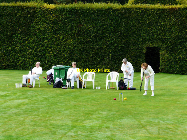 Photo 6"x4" Croquet on the lawn, Levens Hall Causeway End\/SD4885 c2017